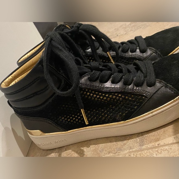 Black Leather Hightops - Picture 5 of 9